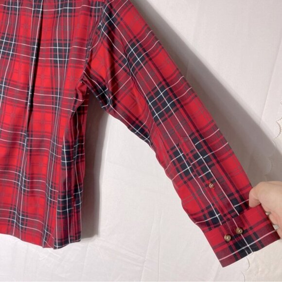 Brooks Brothers Red Black Plaid Long Sleeve Casual Button Up Shirt M - Picture 7 of 12